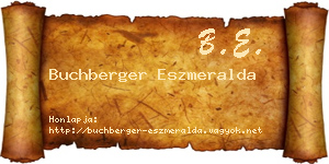 Buchberger Eszmeralda névjegykártya